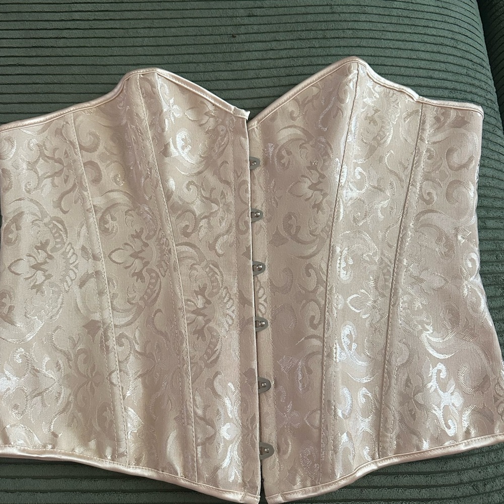 Elegant Cream Brocade Corset